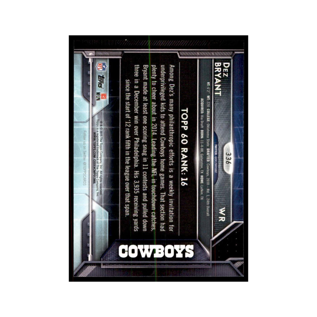 2015 Topps Dez Bryant Football Cards #336