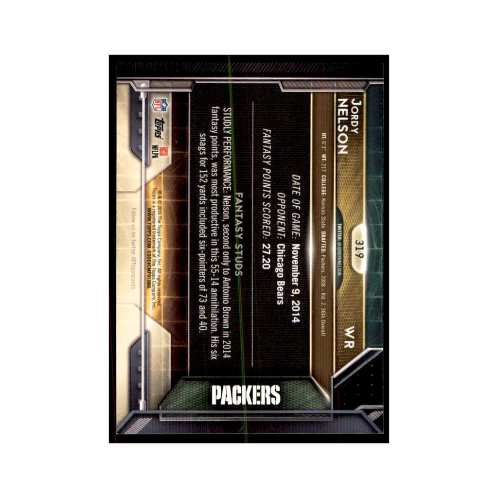 2015 Topps Jordy Nelson Football Cards #319