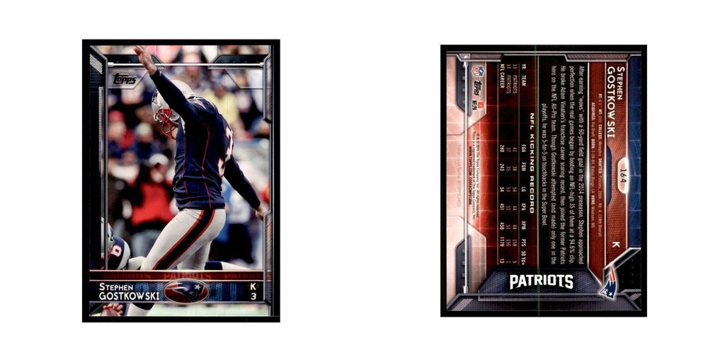 2015 Topps Stephen Gostkowski Football Cards #164