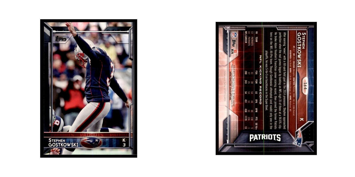 2015 Topps Stephen Gostkowski Football Cards #164