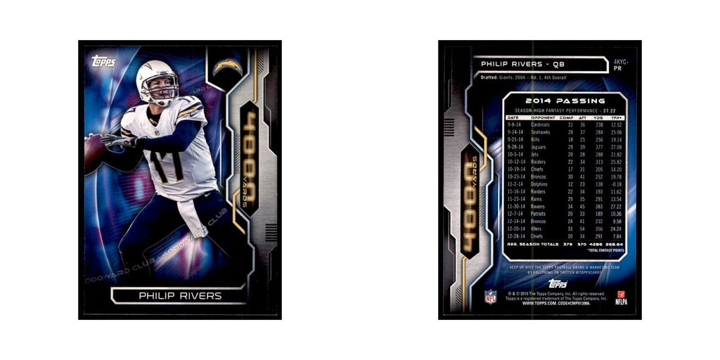2015 Topps Philip Rivers Football Cards #4KYC-PR