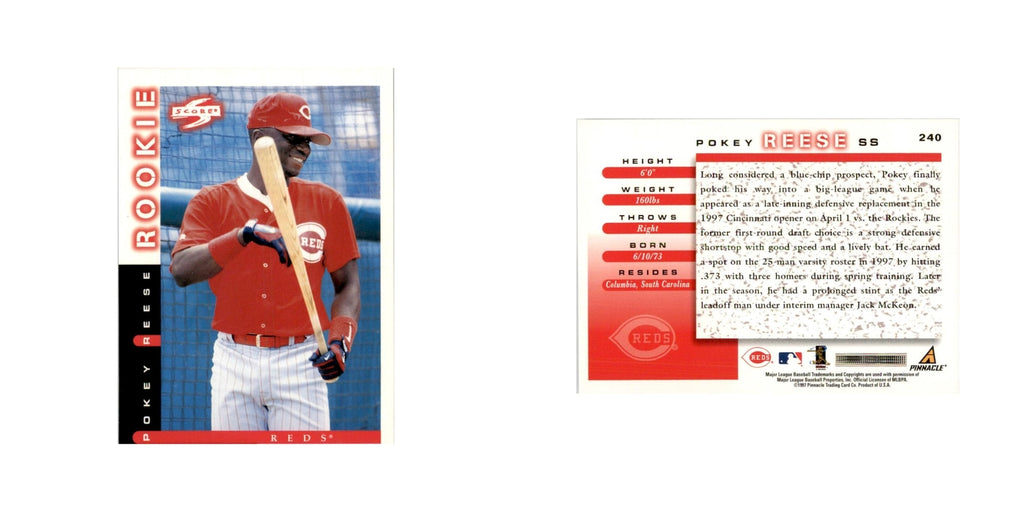1998 Score Pokey Reese Baseball Cards #240
