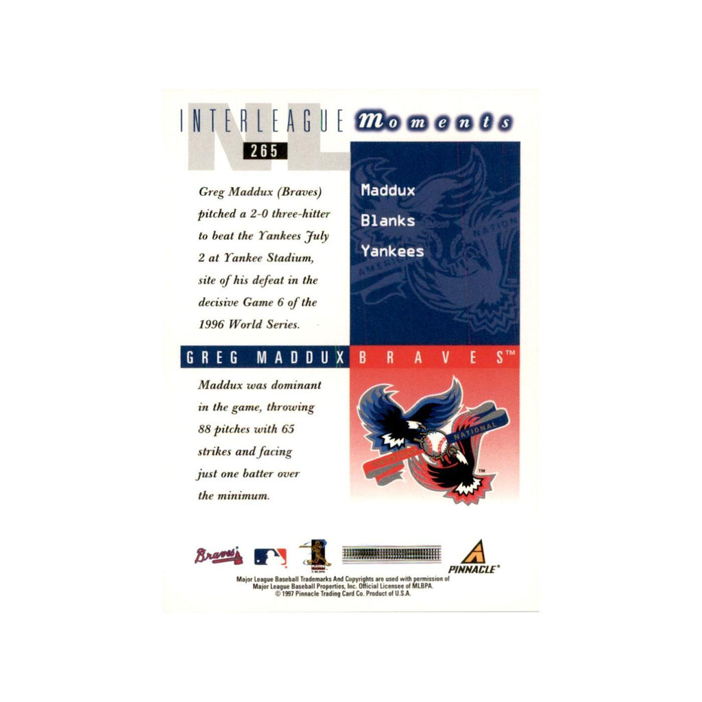 1998 Score Greg Maddux Baseball Cards #265