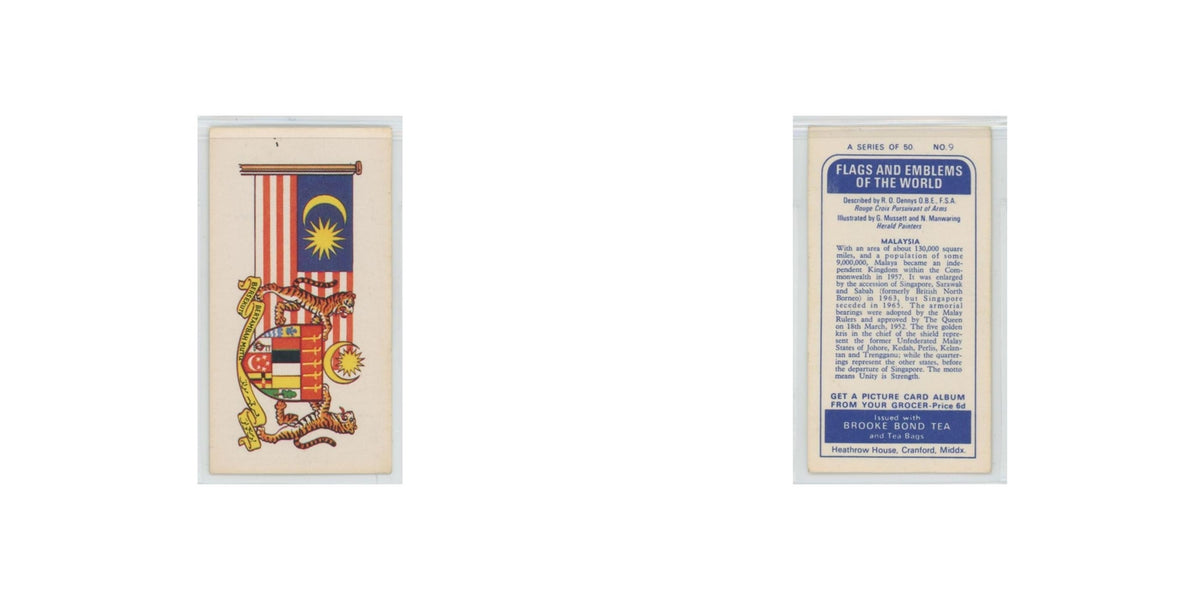 1967 Brooke Bond Flags Emblems Of The World Malaysia #9