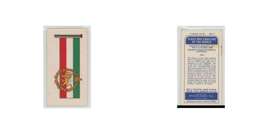 1967 Brooke Bond Flags Emblems Of The World Iran #47