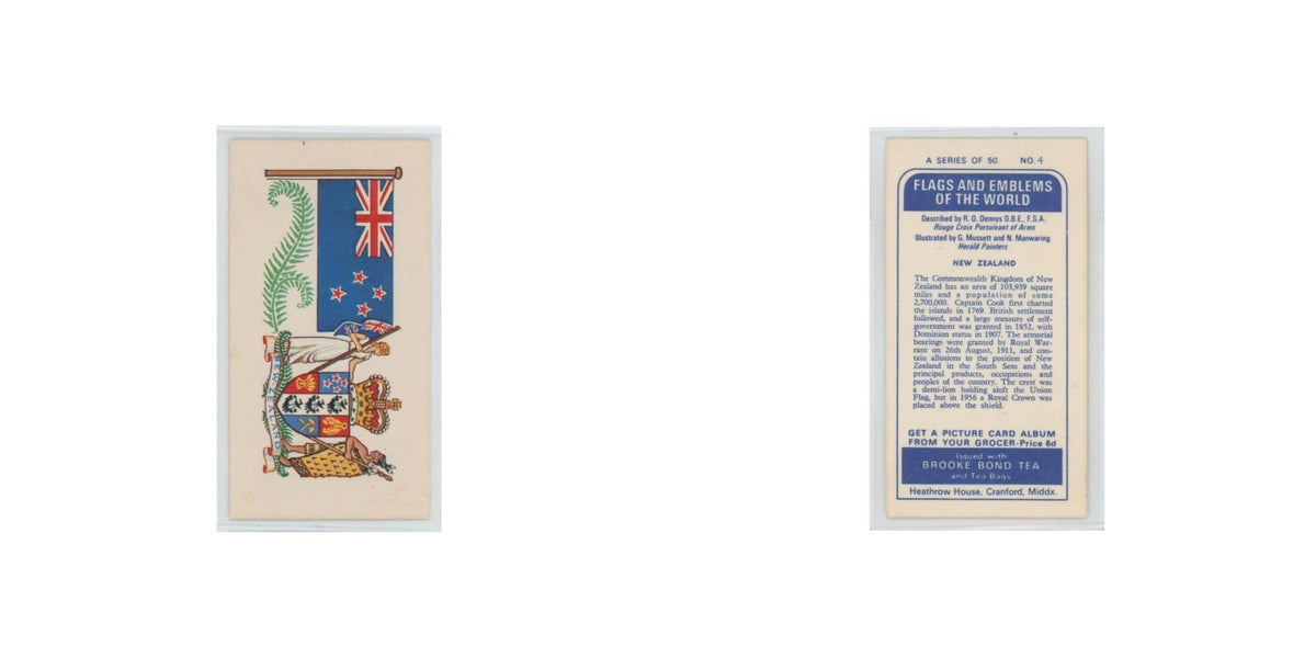 1967 Brooke Bond Flags Emblems Of The World New Zealand #4