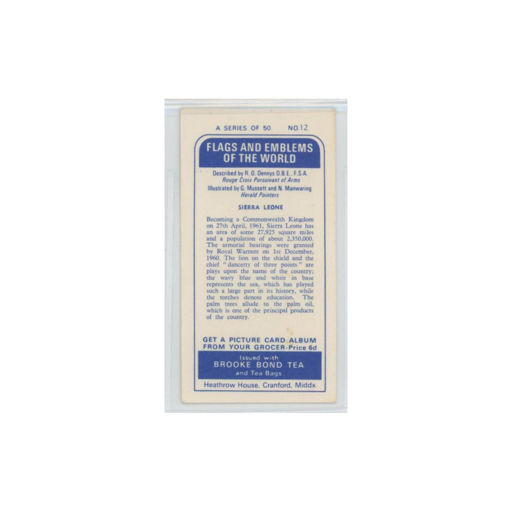 1967 Brooke Bond Flags Emblems Of The World Sierra Leone #12