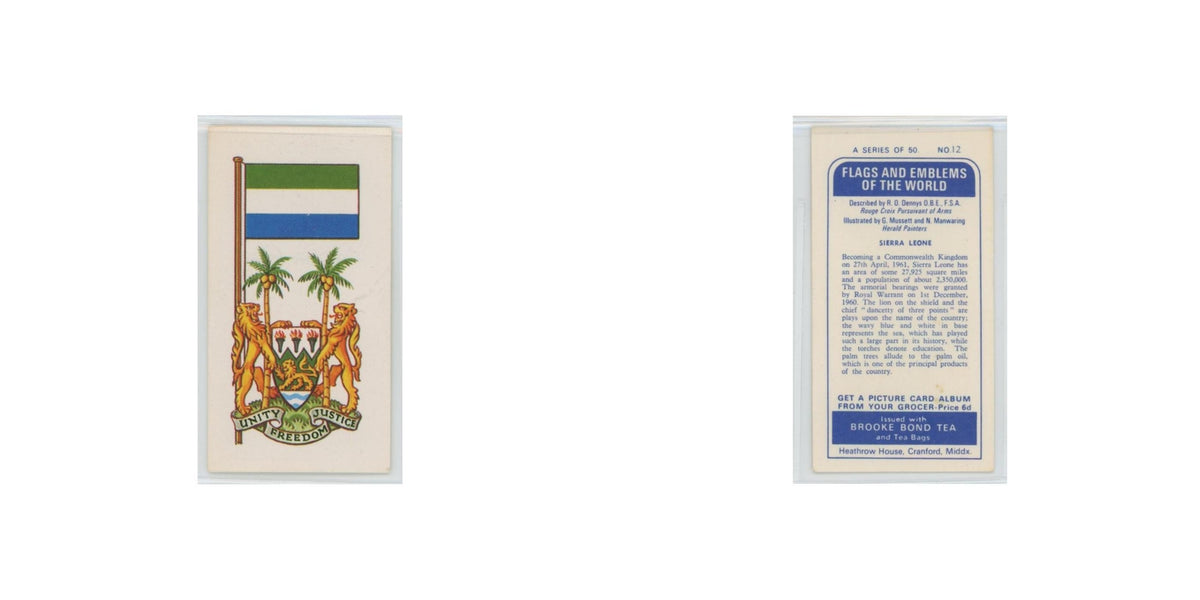 1967 Brooke Bond Flags Emblems Of The World Sierra Leone #12