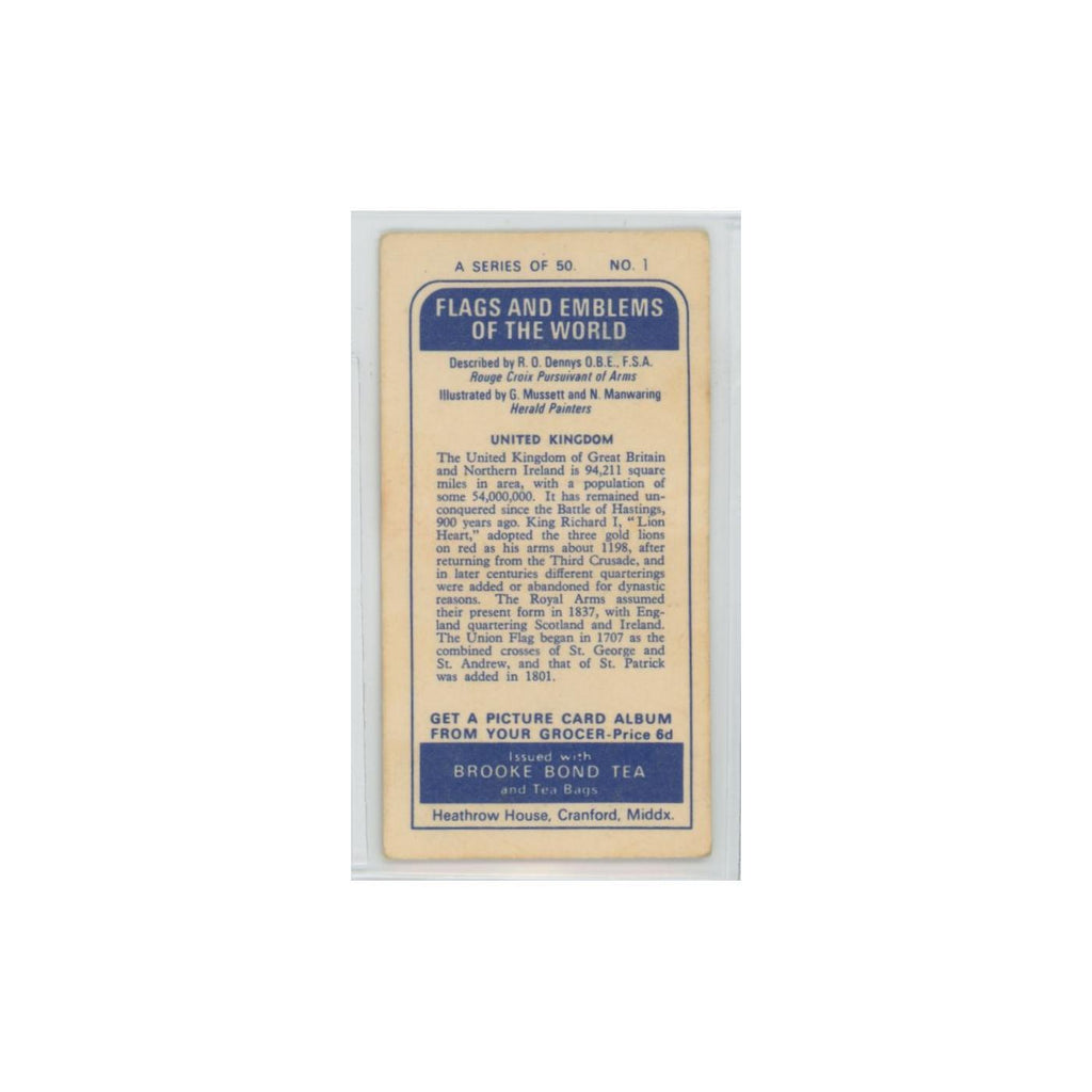 1967 Brooke Bond Flags Emblems Of The World United Kingdom #1