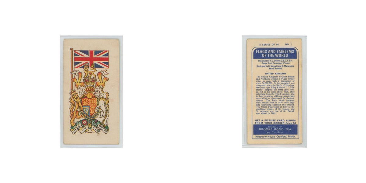 1967 Brooke Bond Flags Emblems Of The World United Kingdom #1