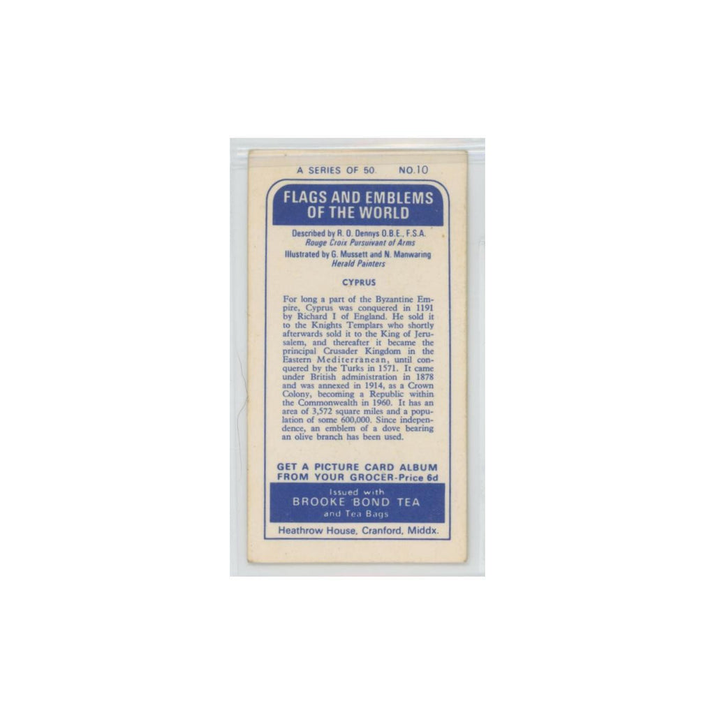 1967 Brooke Bond Flags Emblems Of The World Cyprus #10