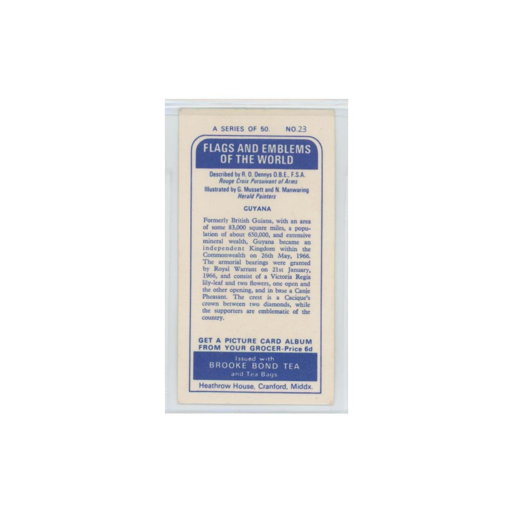 1967 Brooke Bond Flags Emblems Of The World Guyana #23