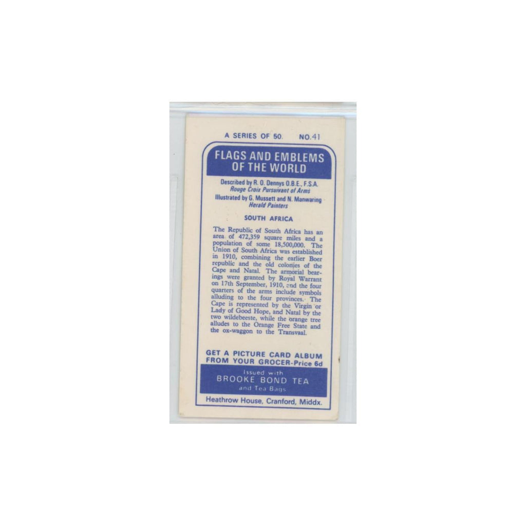 1967 Brooke Bond Flags Emblems Of The World South Africa #41