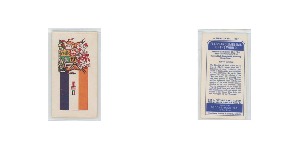 1967 Brooke Bond Flags Emblems Of The World South Africa #41