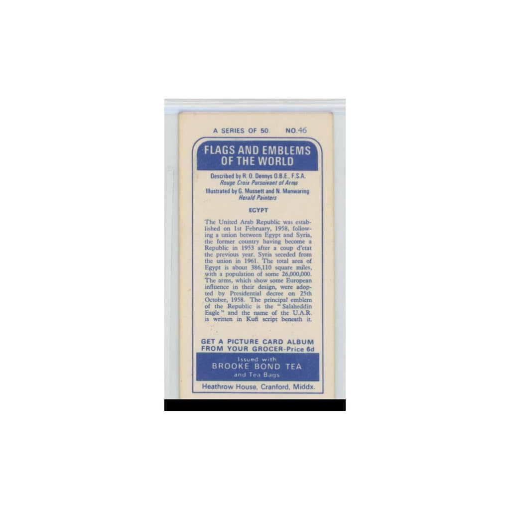 1967 Brooke Bond Flags Emblems Of The World Egypt #46