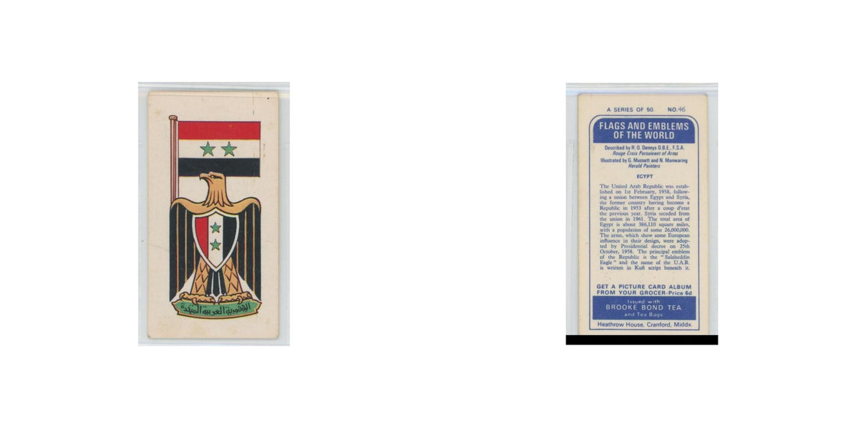 1967 Brooke Bond Flags Emblems Of The World Egypt #46