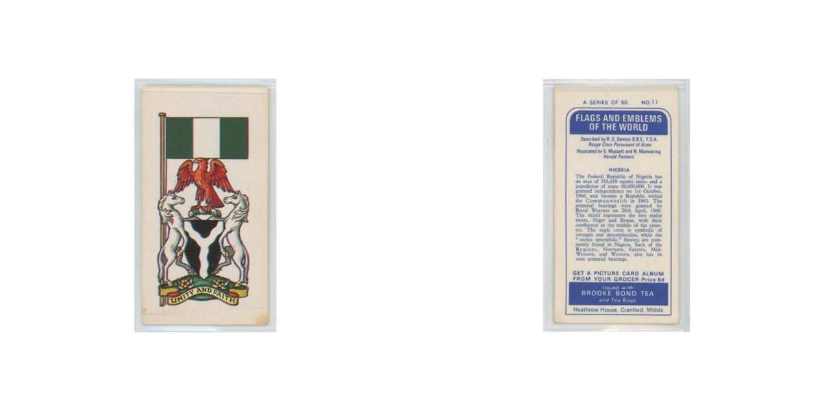 1967 Brooke Bond Flags Emblems Of The World Nigeria #11