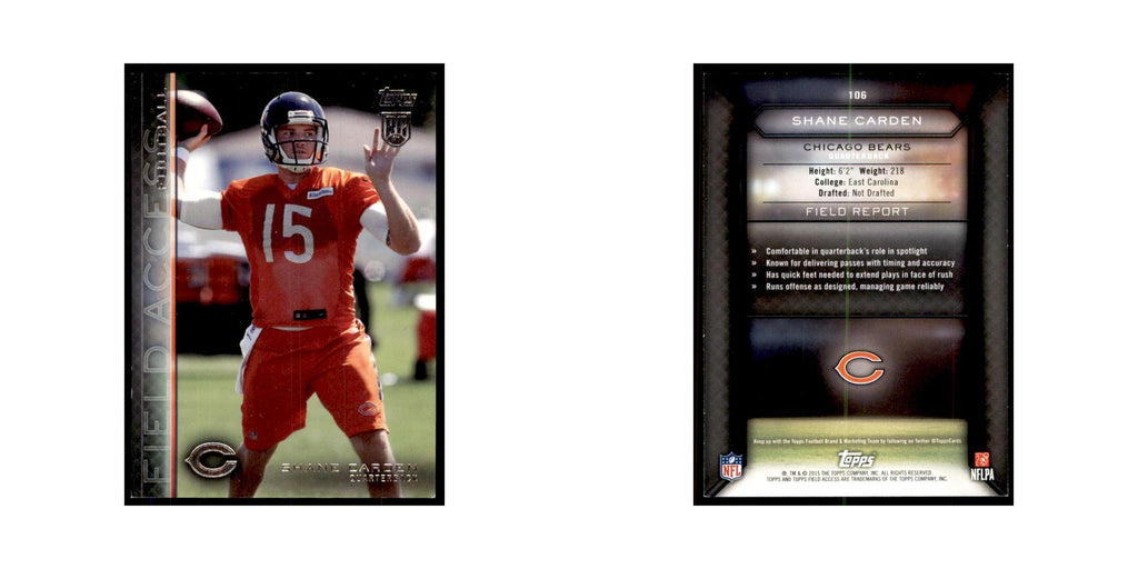 2015 Topps Field Access Shane Carden RC Football Cards #106