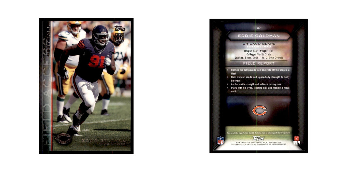 2015 Topps Field Access Eddie Goldman RC Football Cards #37