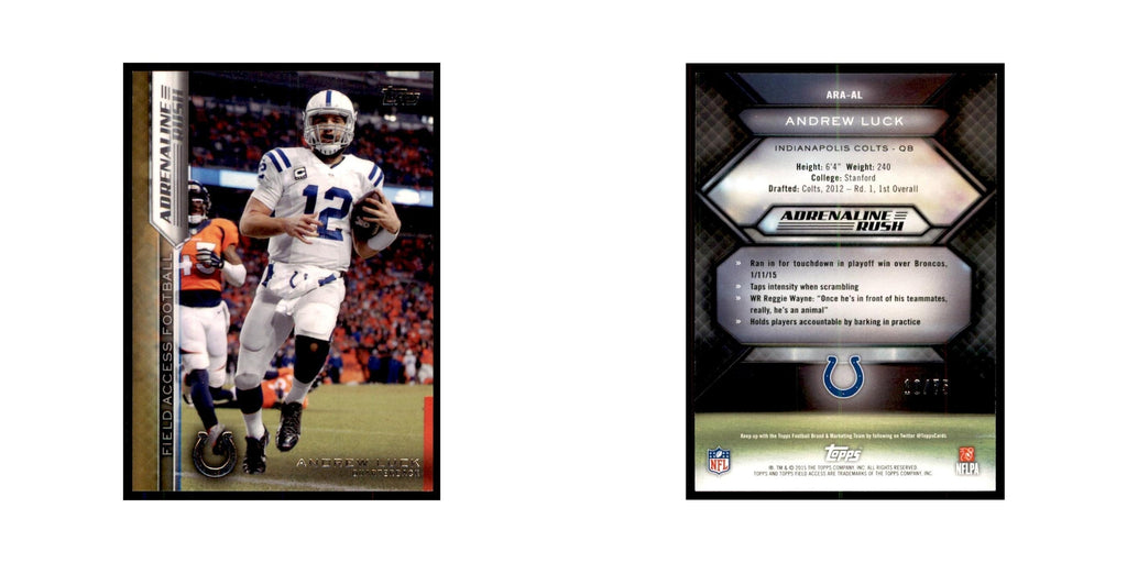 2015 Topps Field Access Andrew Luck Football Cards #ARA-AL