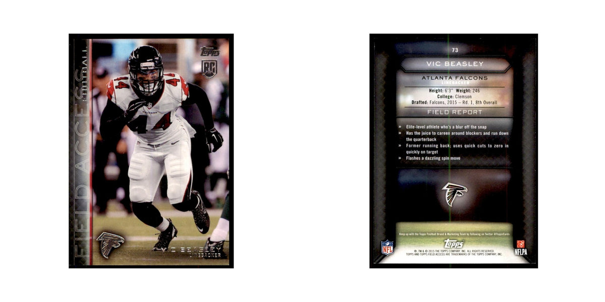 2015 Topps Field Access Vic Beasley RC Football Cards #73