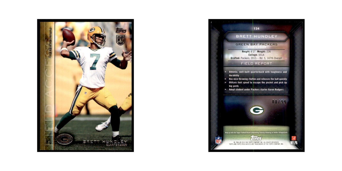 2015 Topps Field Access Brett Hundley RC 08/99 Football Cards #134