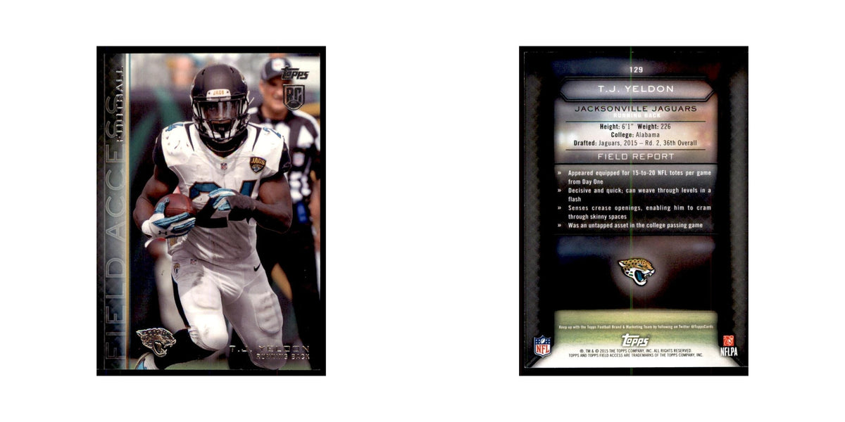 2015 Topps Field Access T.J. Yeldon RC Football Cards #129