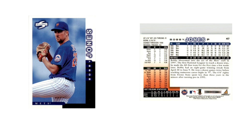 1998 Score Bobby Jones Baseball Cards #47