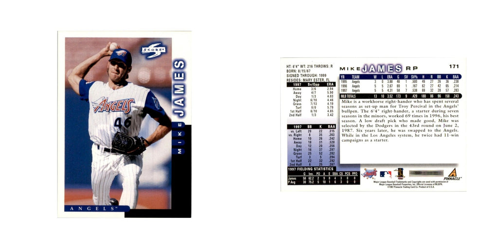 1998 Score Mike James Baseball Cards #171