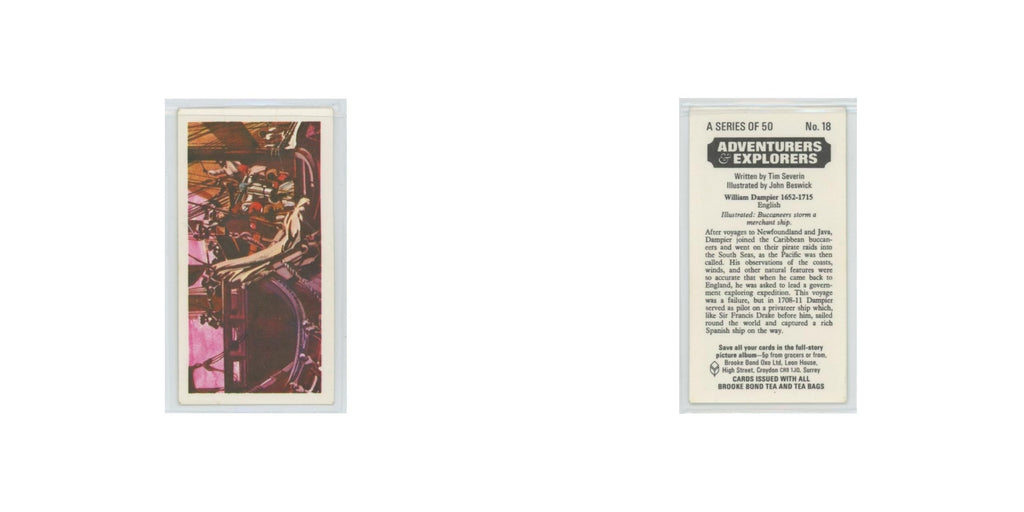 1973 Brooke Bond Adventurers Explorers William Dampier #18