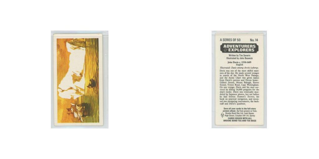 1973 Brooke Bond Adventurers Explorers John Davis #14