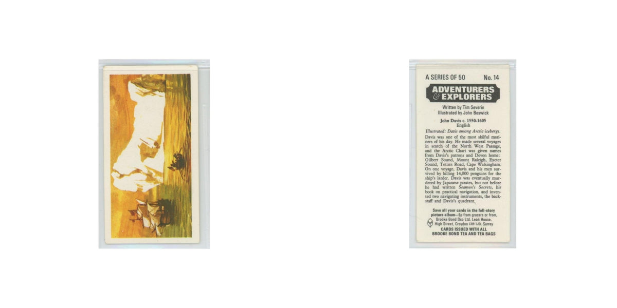 1973 Brooke Bond Adventurers Explorers John Davis #14