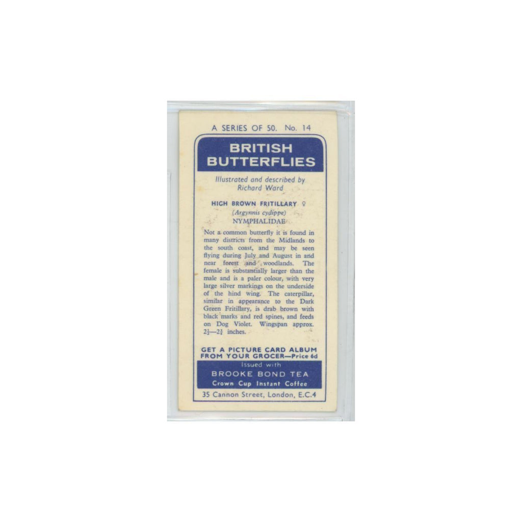 1963 Brooke Bond British Butterflies High Brown Fritillary #14