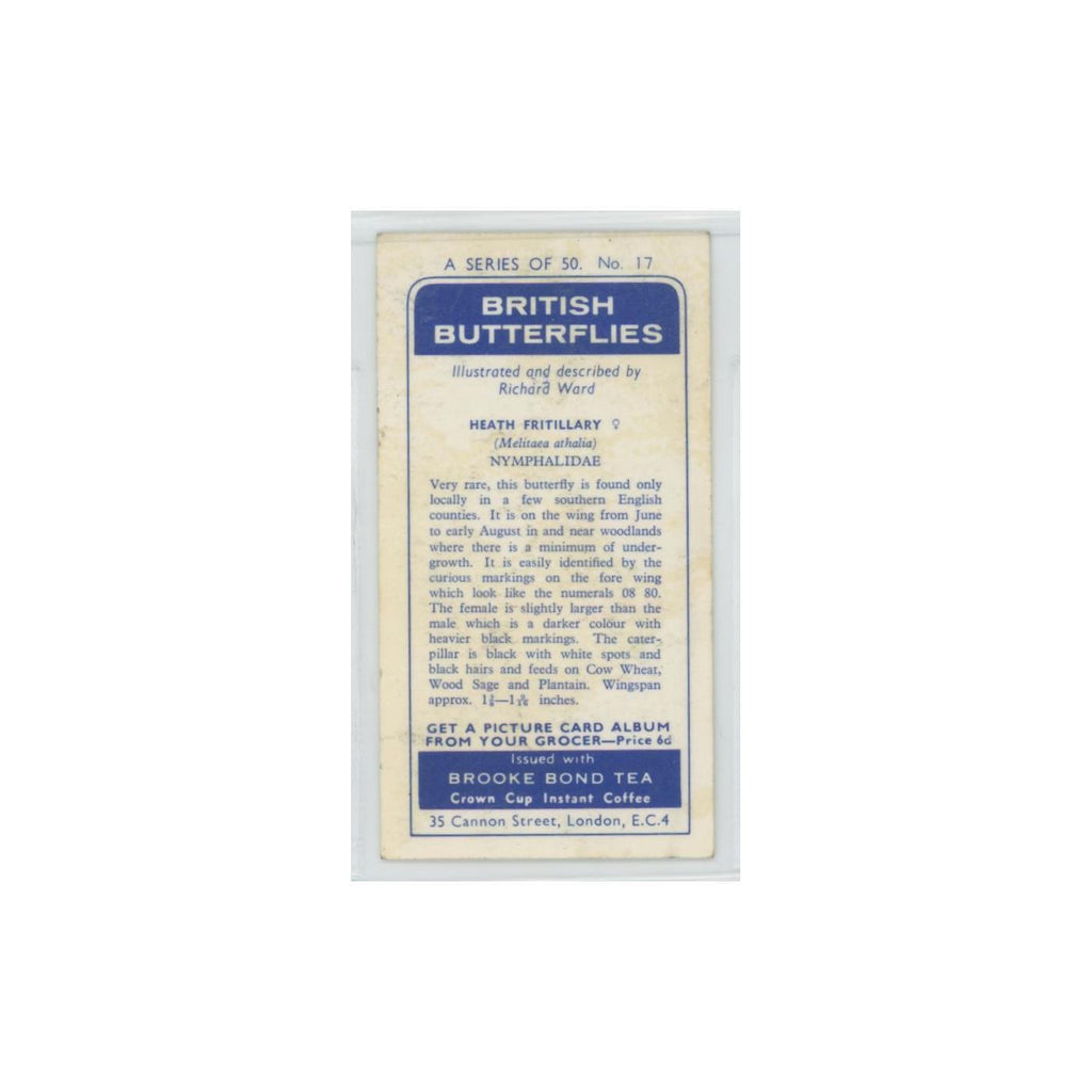 1963 Brooke Bond British Butterflies Heath Fritillary #17
