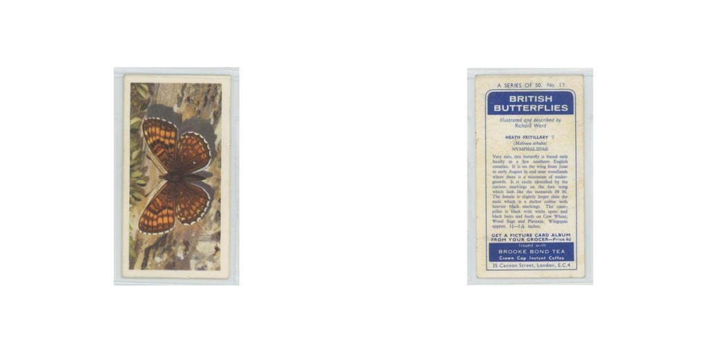 1963 Brooke Bond British Butterflies Heath Fritillary #17