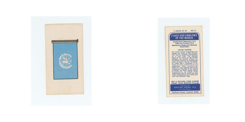 1967 Brooke Bond Flags Emblems Of The World United Nations #50