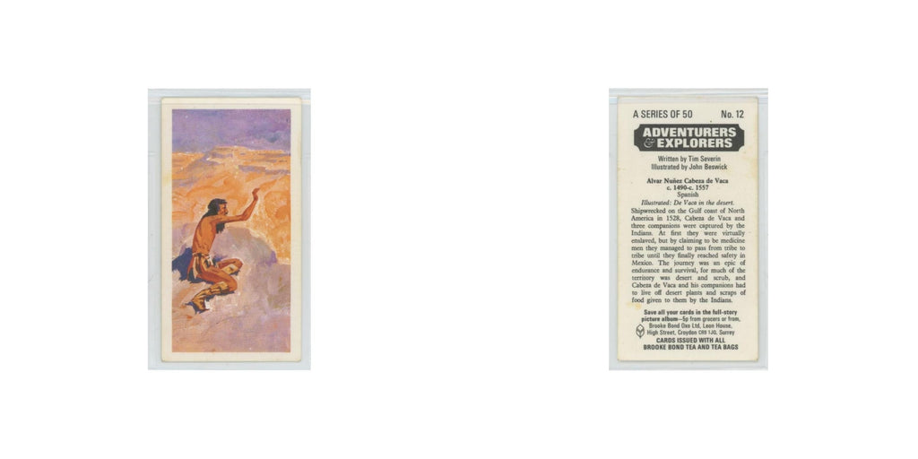 1973 Brooke Bond Adventurers Explorers Alvar Nunez Cabeza de Vaca #12