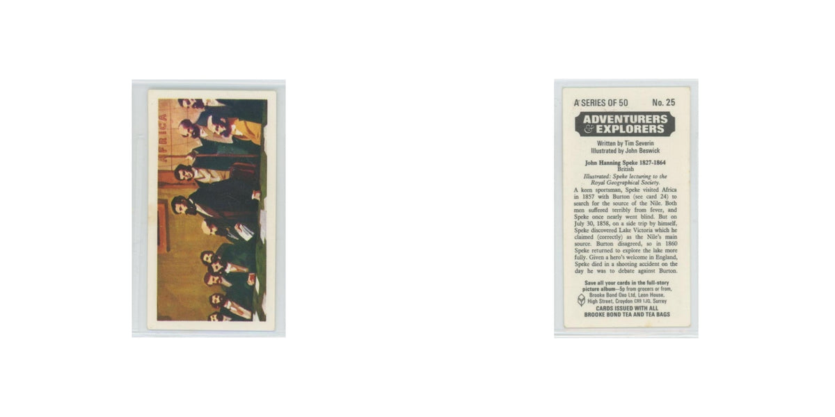 1973 Brooke Bond Adventurers Explorers John Hanning Speke #25
