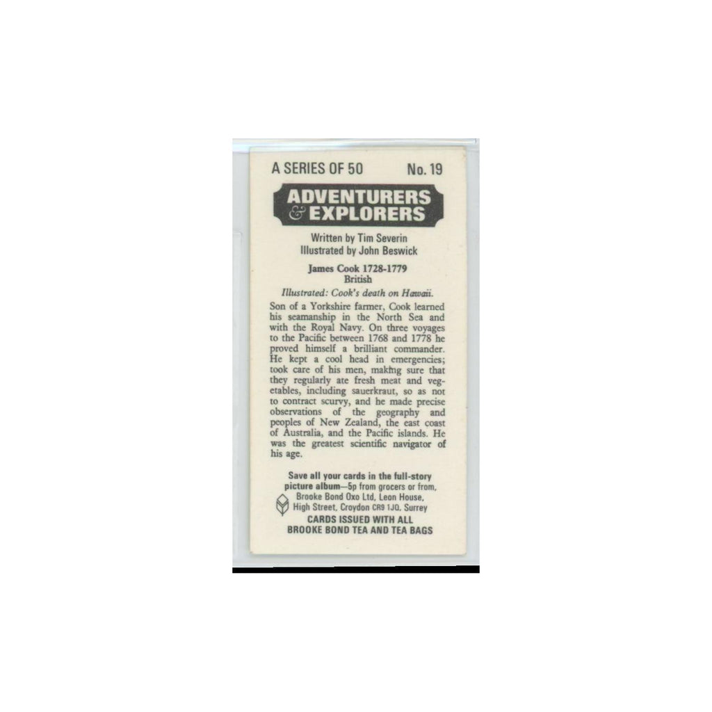 1973 Brooke Bond Adventurers Explorers James Cook #19