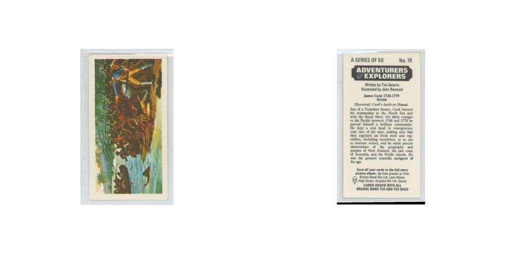 1973 Brooke Bond Adventurers Explorers James Cook #19