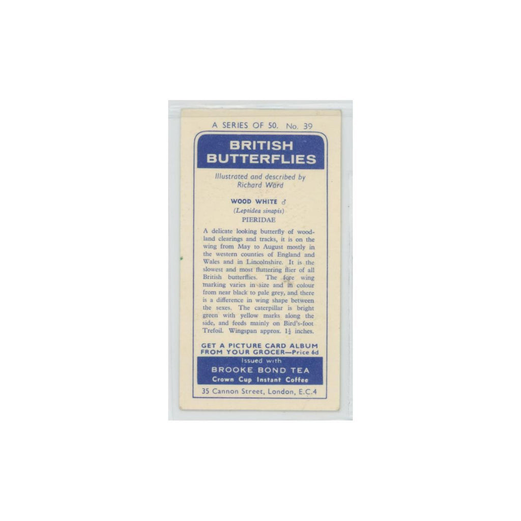 1963 Brooke Bond British Butterflies Wood White #39