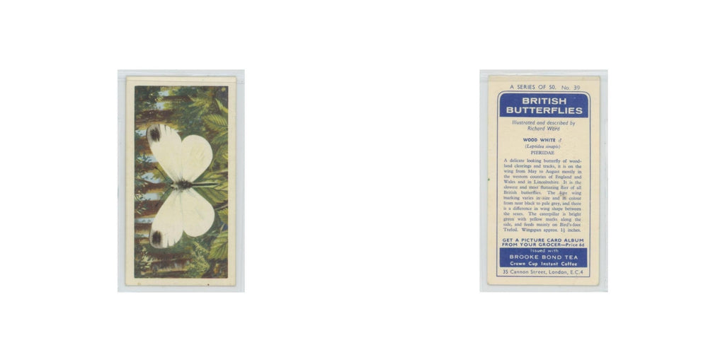 1963 Brooke Bond British Butterflies Wood White #39