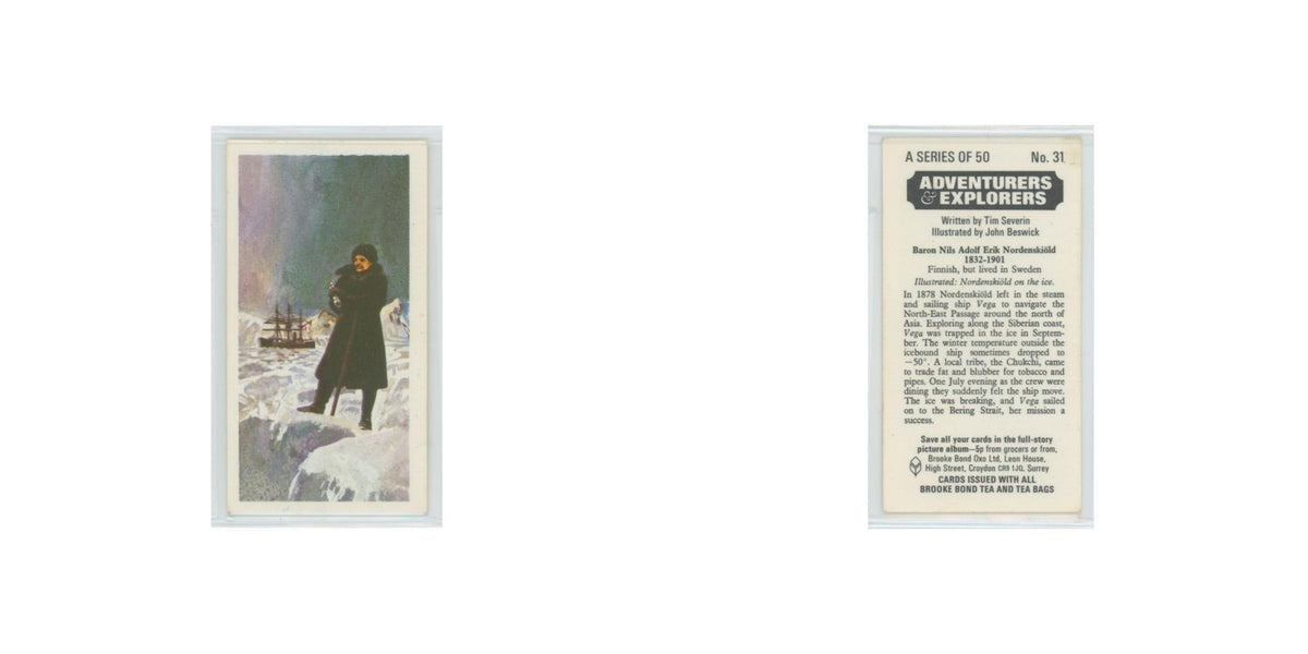 1973 Brooke Bond Adventurers Explorers Baron Nils Adolf Erik Nordenskiold #31