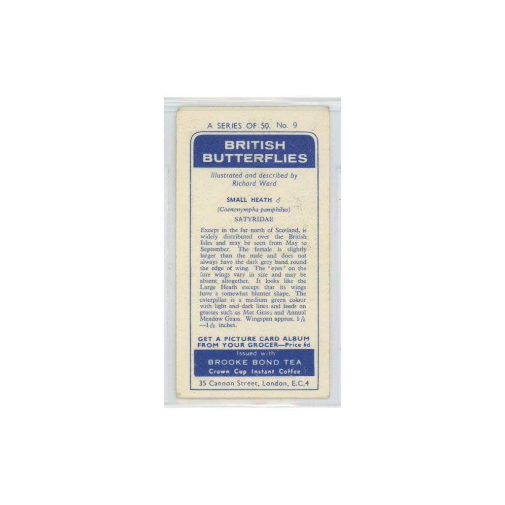 1963 Brooke Bond British Butterflies Small Heath #9