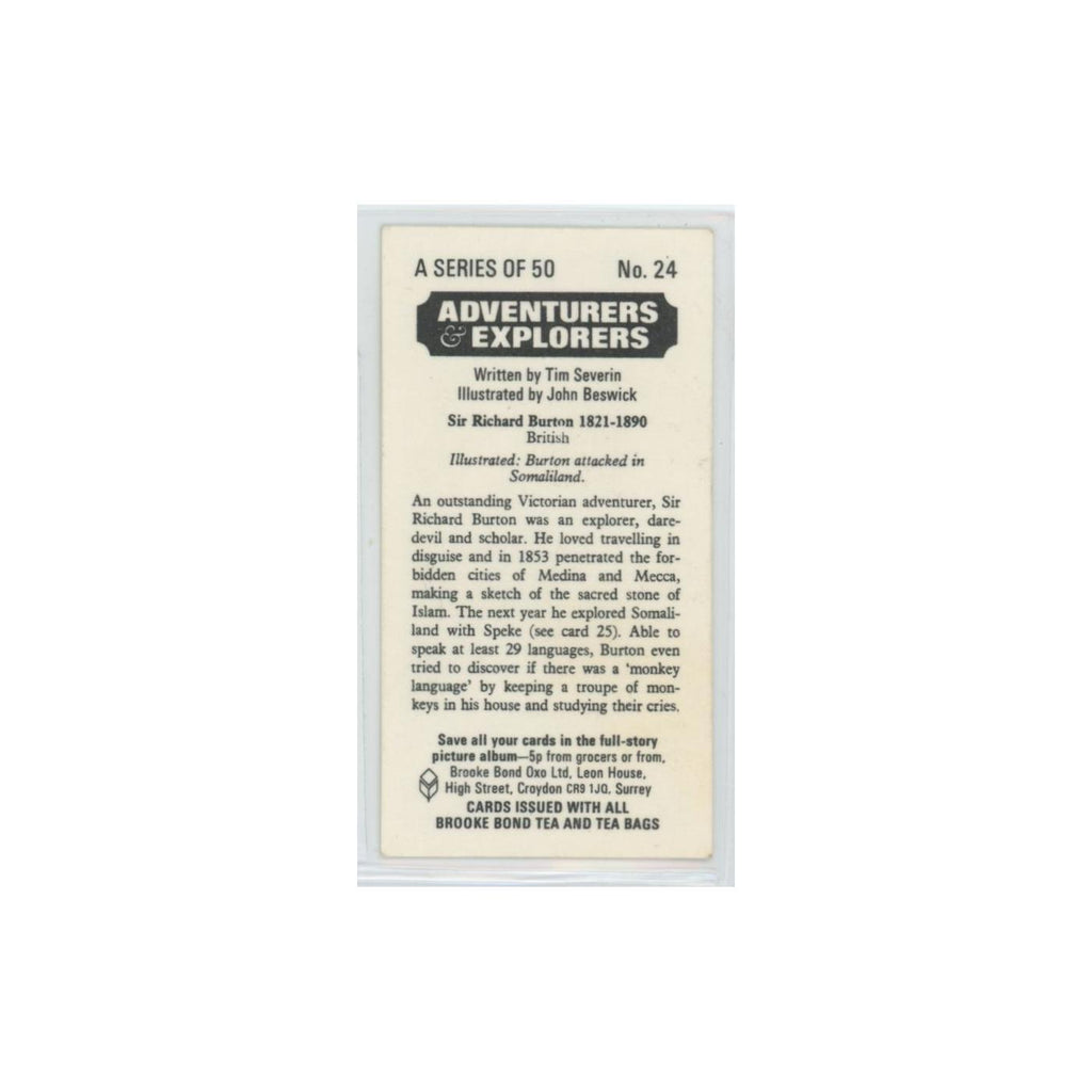 1973 Brooke Bond Adventurers Explorers Sir Richard Burton #24