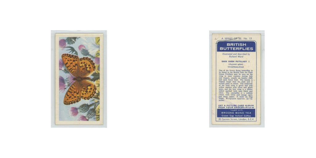 1963 Brooke Bond British Butterflies Dark Green Fritillary #13