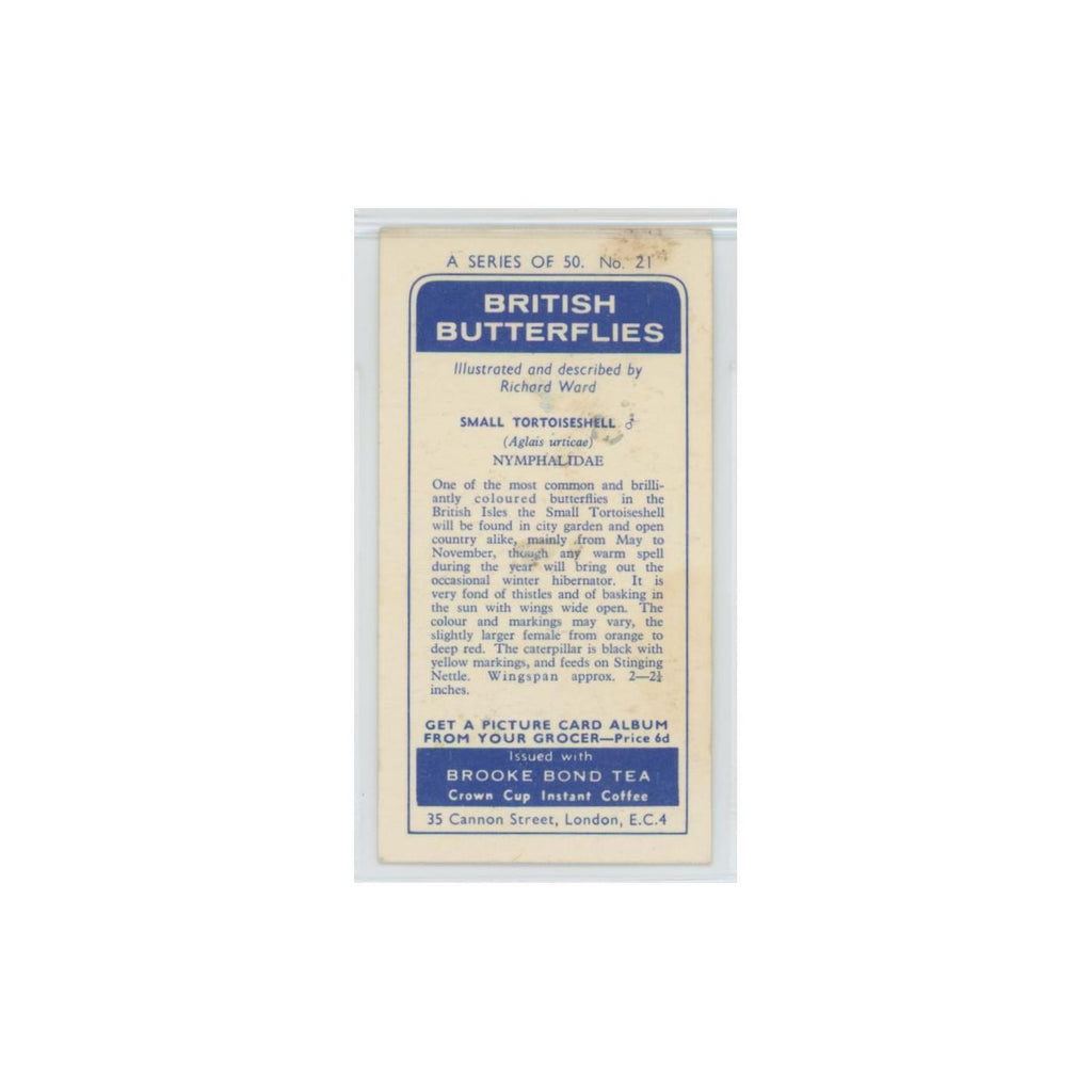 1963 Brooke Bond British Butterflies Small Tortoiseshell #21