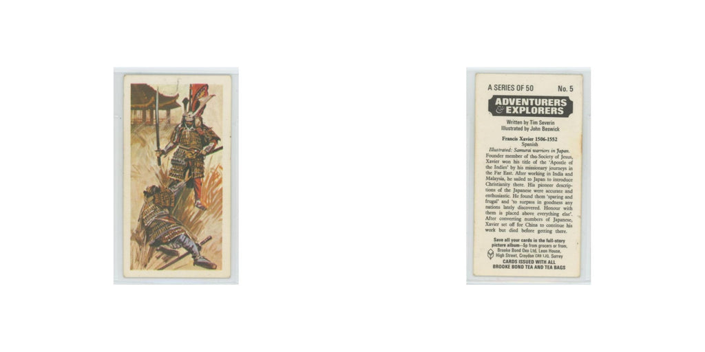 1973 Brooke Bond Adventurers Explorers Francis Xavier #5