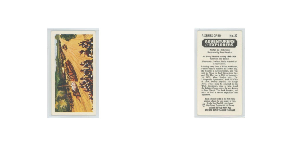 1973 Brooke Bond Adventurers Explorers Sir Henry Morton Stanley #27