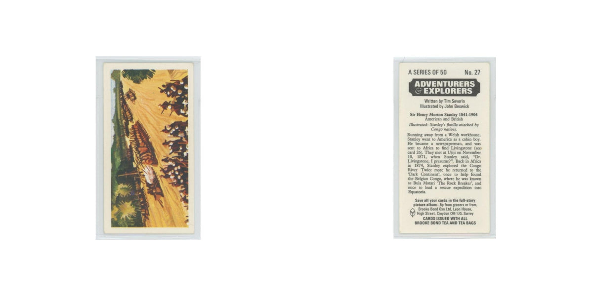 1973 Brooke Bond Adventurers Explorers Sir Henry Morton Stanley #27
